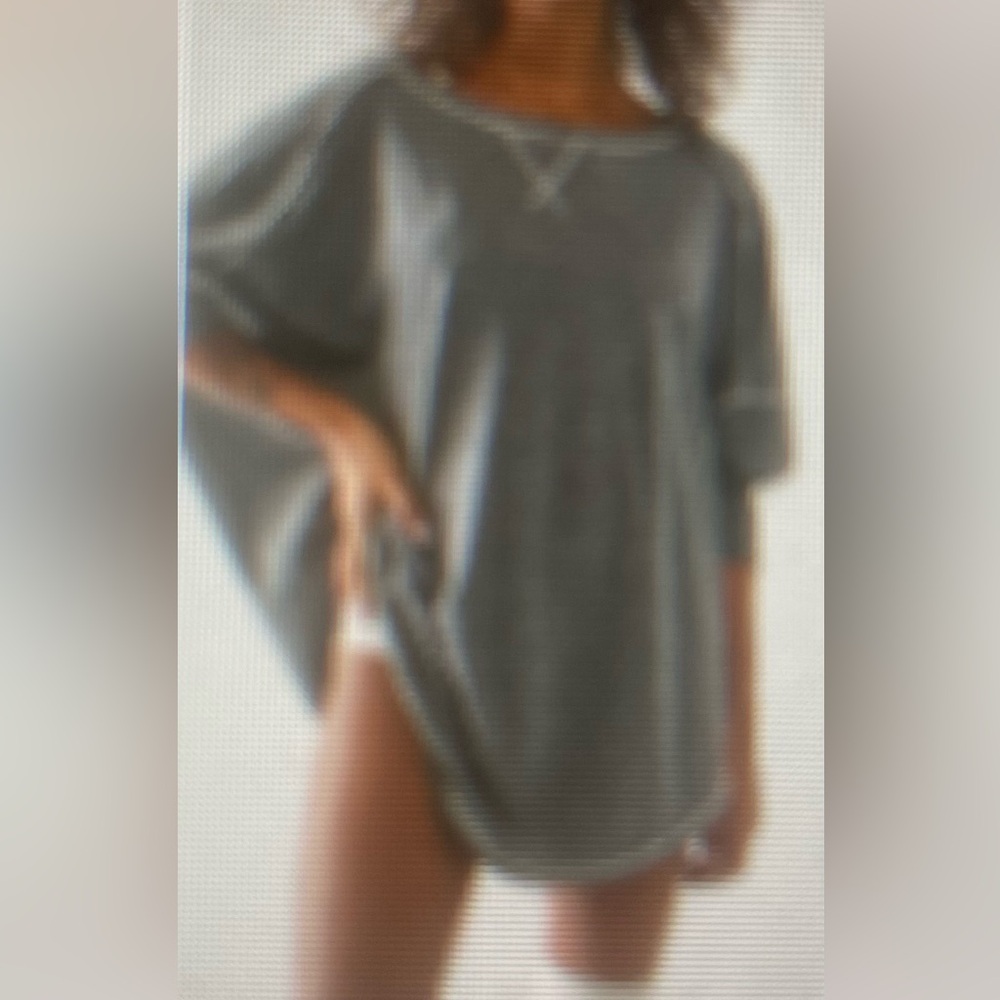 Free People Grey Pillow Talk Pullover